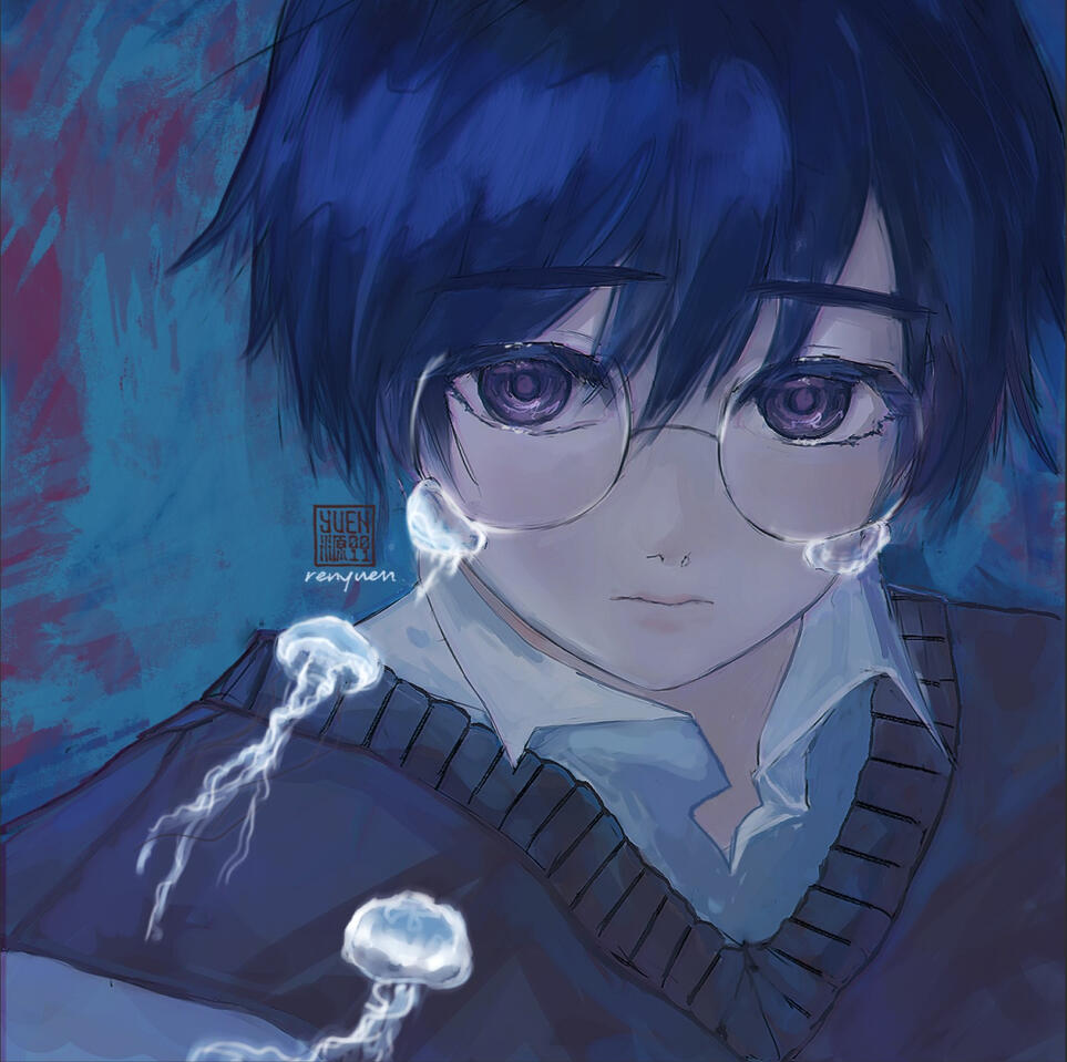 Jellyfish Tears portrait for my friend